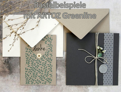 ARTOZ 50x Doppelkarten DIN A5 - Farbe: birch (weiss/cremeweiss) - 14,8 x 21,0 cm - hochdoppelt - Ser