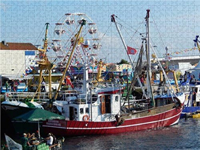 CALVENDO Puzzle Büsumer Hafen / Nordsee 1000 Teile Lege-Grösse 64 x 48 cm Foto-Puzzle Bild von Marti