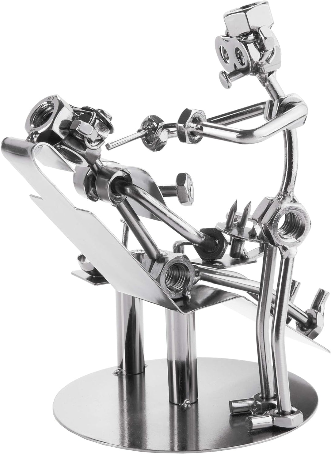 BRUBAKER Schraubenmännchen Zahnarzt - Handarbeit Eisenfigur Metallmännchen - Metallfigur Geschenk fü