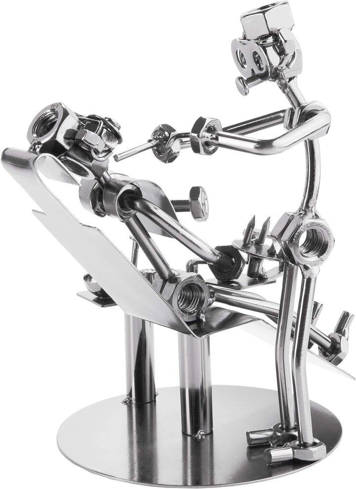 BRUBAKER Schraubenmännchen Zahnarzt - Handarbeit Eisenfigur Metallmännchen - Metallfigur Geschenk fü