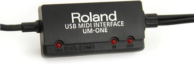 Roland UM-ONE mk2 USB MIDI Interface & Hosa GMD108 MIDI Kupplung Bundle mit MIDI Kupplung, Bundle mi