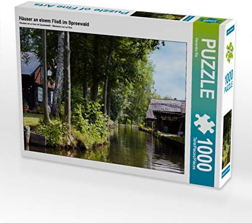 CALVENDO Puzzle Häuser an einem Fliess im Spreewald 1000 Teile Lege-Grösse 64 x 48 cm Foto-Puzzle Bi