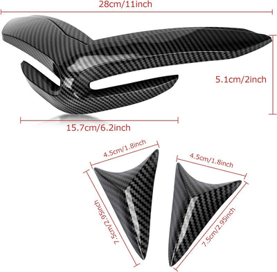 PSLER® Motorrad-Frontverkleidung Nasenabdeckung für Kawasaki Z900 2017-2019 (Kohlenstoff), Kohlensto