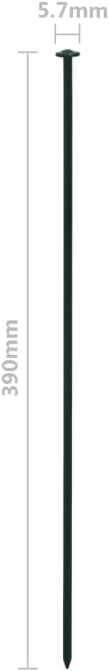 HOMIUSE Teichzaun-Set Oberbogen 77,3x26 cm Grün Gartenzaun Zaun für Hunde Gartentor Metall Zaun Gart