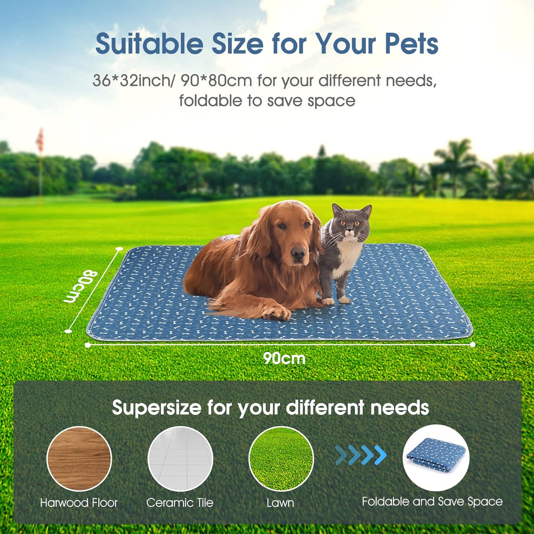 Waschbar Haustier-Urinunterlage, Hygieneunterlagen für Haustier, 90*80cm Wasserdichter Haustier Matt