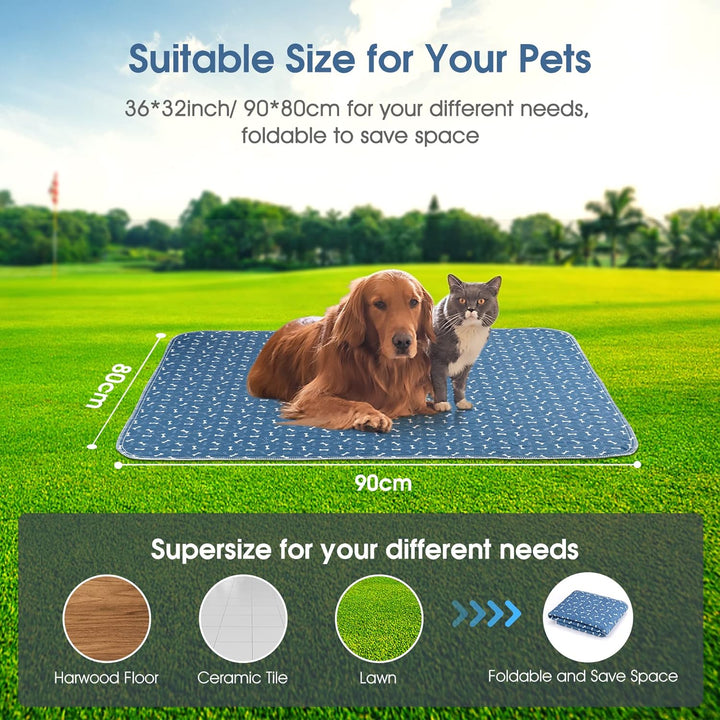 Waschbar Haustier-Urinunterlage, Hygieneunterlagen für Haustier, 90*80cm Wasserdichter Haustier Matt