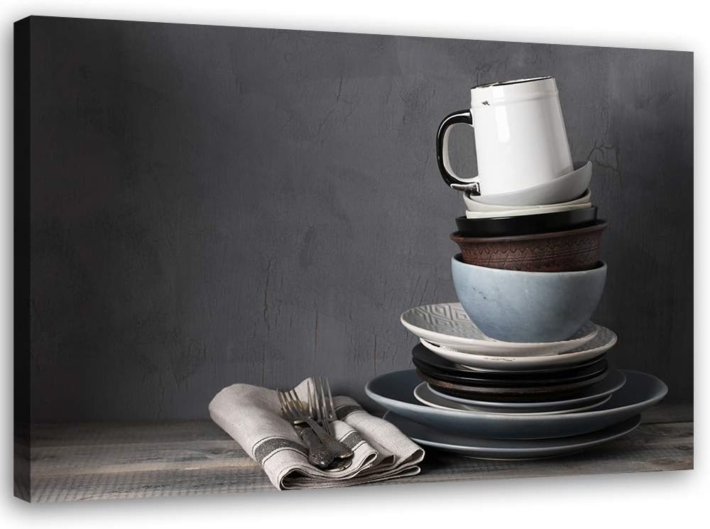 Feeby Vlies Leinwandbild Rustikal 100x70 cm Wanddeko Design Kunstdruck Zimmerdeko Bilderwand Abstrak