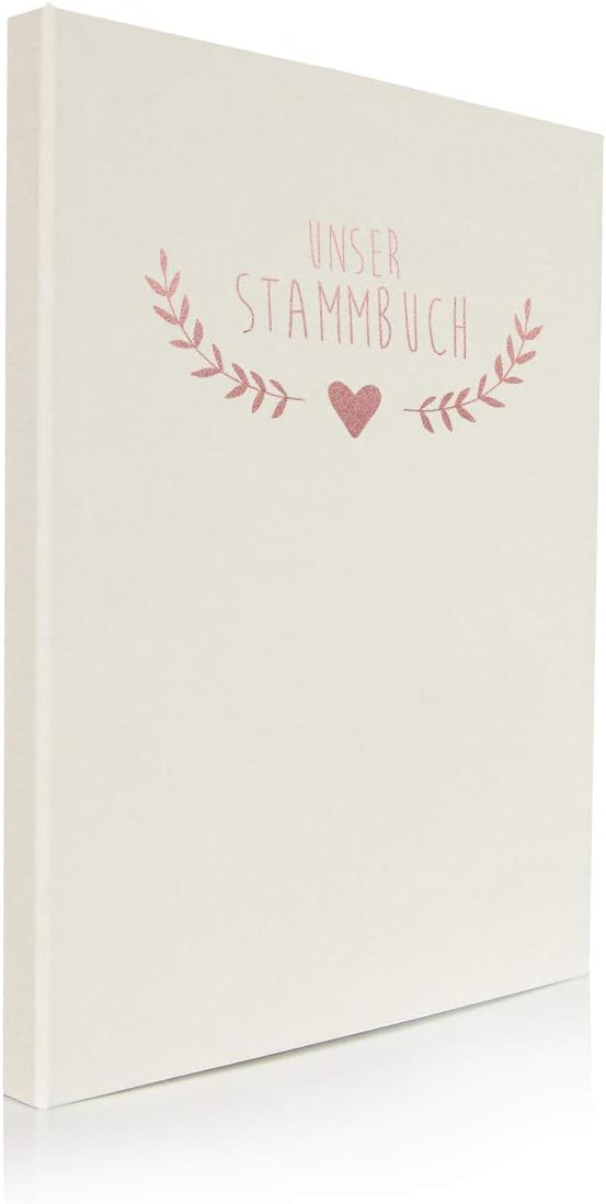 Hochzeitideal Stammbuch der Familie DIN A4 'Boho' Leinen (Creme)