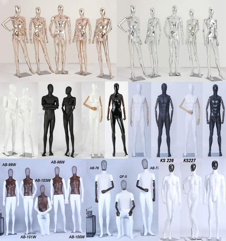 Euroton NEU weibliche sitzende Schaufensterpuppe A-5 Mannequin Figur weiblich Hautfarbe mit Hocker