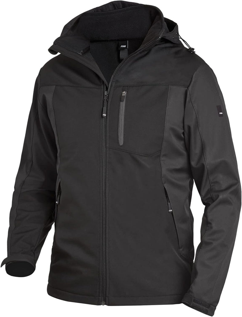 FHB Arbeit Softshelljacke "Jannik", 1 Stück, 4XL, anthrazit/schwarz, 79105-1220-4XL 4XL Anthrazit /