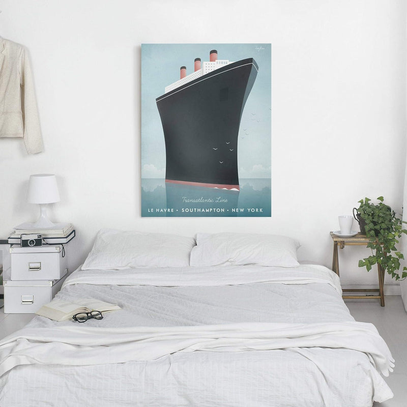 Bilderwelten Leinwandbild Reiseposter Kreuzfahrtschiff 40 x 30cm Canvas 40cm x 30cm - Canvas, 40cm x