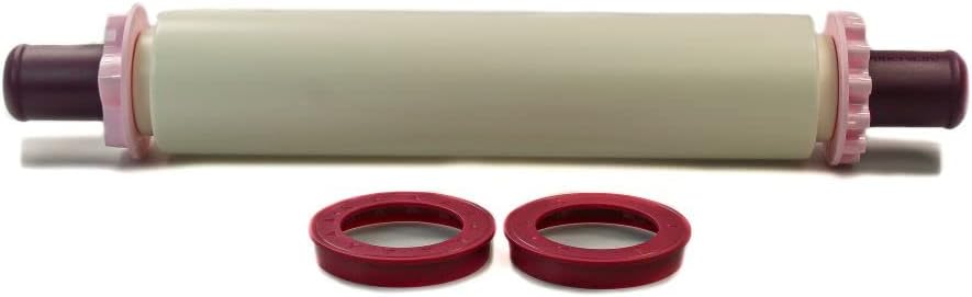 Tupperware Profi-Teigrolle Backen Bordeauxrot D06 Nudelholz Back n Roll + Ringe 38473