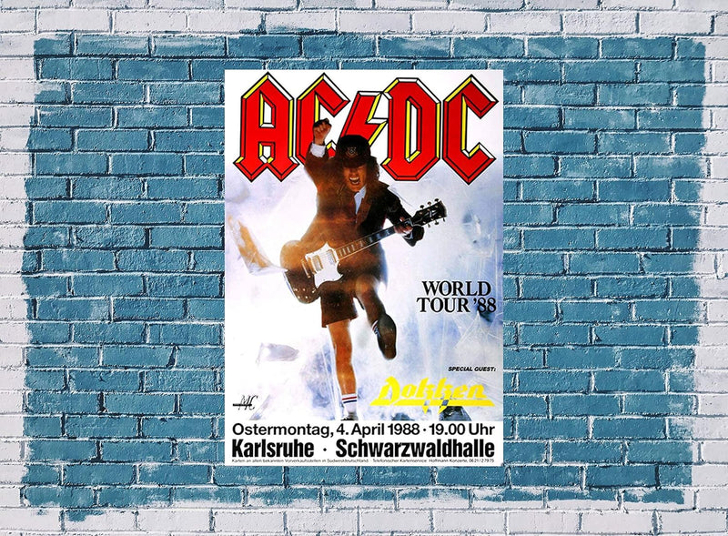 AC/DC - Heatseeker, Karlsruhe 1988 » Konzertplakat/Premium Poster | Live Konzert Veranstaltung | DIN