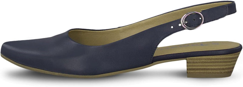 Tamaris Damen Sandaletten, Frauen Sandalen 36 EU Blau Navy Leather 848, 36 EU Blau Navy Leather 848