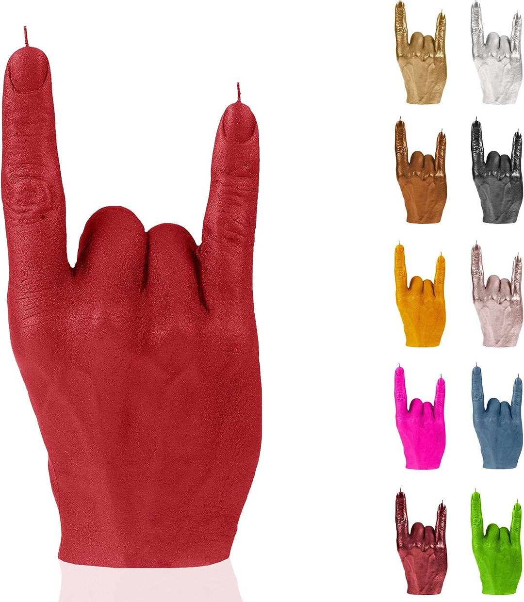 Candellana Hand RCK Kerze - Hand Figur - Coole Deko - Gothic Deko - Grunge Deko Kerze - Heavy Metal