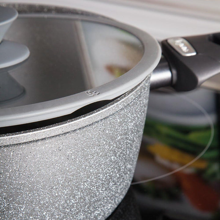 Tognana WI75814AMNF Kasserolle mit 2 Griffen Mythos, Aluminium, Grau, 20