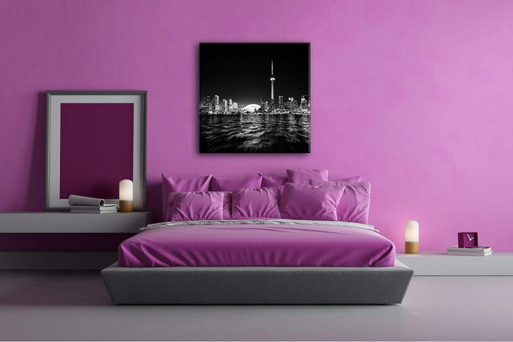 deyoli farbenfrohe Küste von Toronto Format: 60x60 Effekt: Schwarz&Weiss als Leinwandbild, Motiv fer