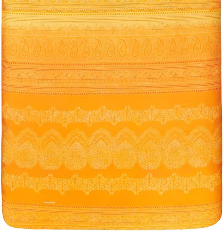 Bassetti Bettwäsche Garnitur Brunelleschi O2 Mandarine 3 tlg. Mako-Satin mit Reissverschluss, Masse: