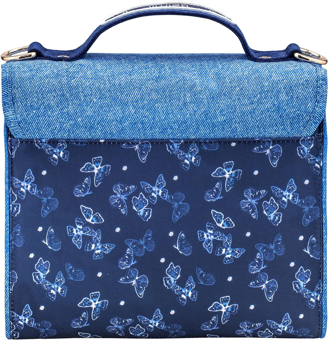 Belmil Premium Petite Kindergarten Schultertaschen Umhängetasche für Mädchen (305-51/P) Sapphire, Sa