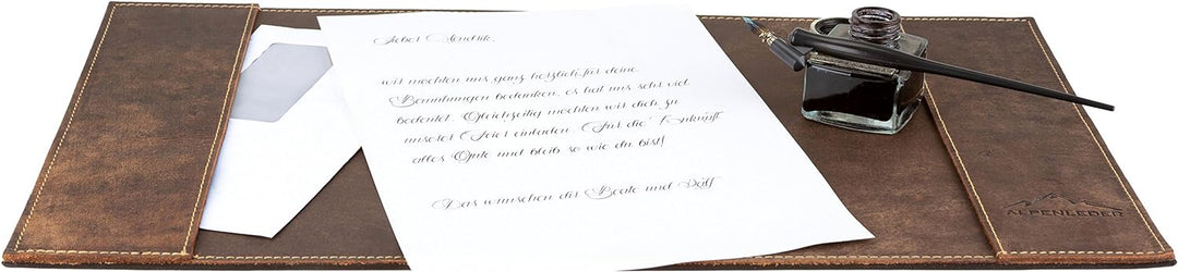 Alpenleder Schreibtischunterlage - PIEMONT (Handgefertigt) - Nachhaltiges Bio-Leder aus regionaler L