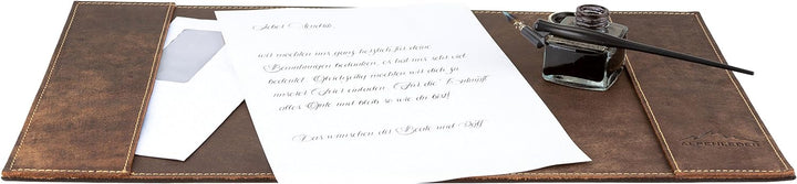 Alpenleder Schreibtischunterlage - PIEMONT (Handgefertigt) - Nachhaltiges Bio-Leder aus regionaler L