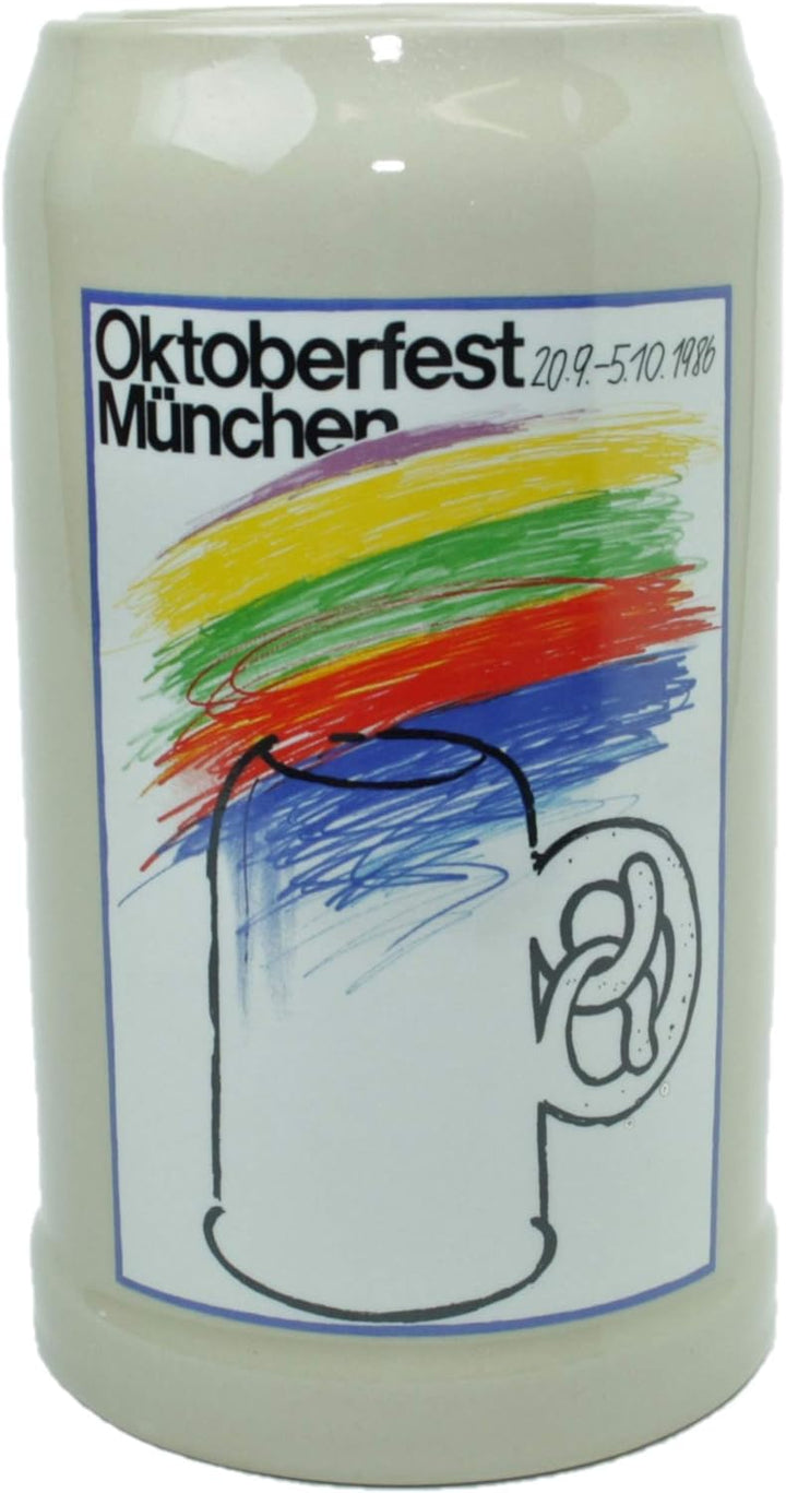 Steinfixx® - Original Oktoberfestkrug 1986 I Jahrgangskrug I Jahreskrug I Wiesnkrug I Sammlerkrug