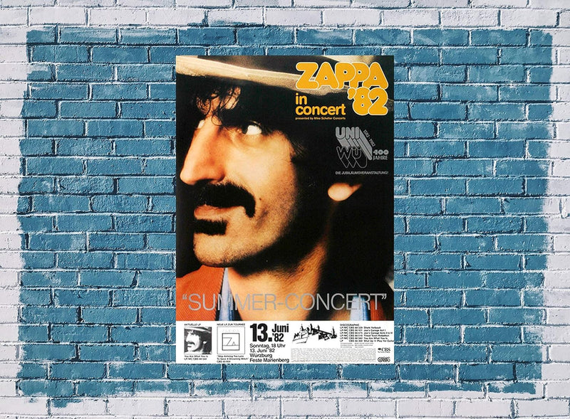 Frank Zappa - Summer Concert, Würzburg 1982 » Konzertplakat/Premium Poster | Live Konzert Veranstalt