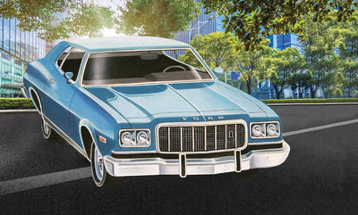 Revell 14412 76 Ford Gran Torino detailgetreuer Modellbausatz, Autobausatz 1:25, Mehrfarbig