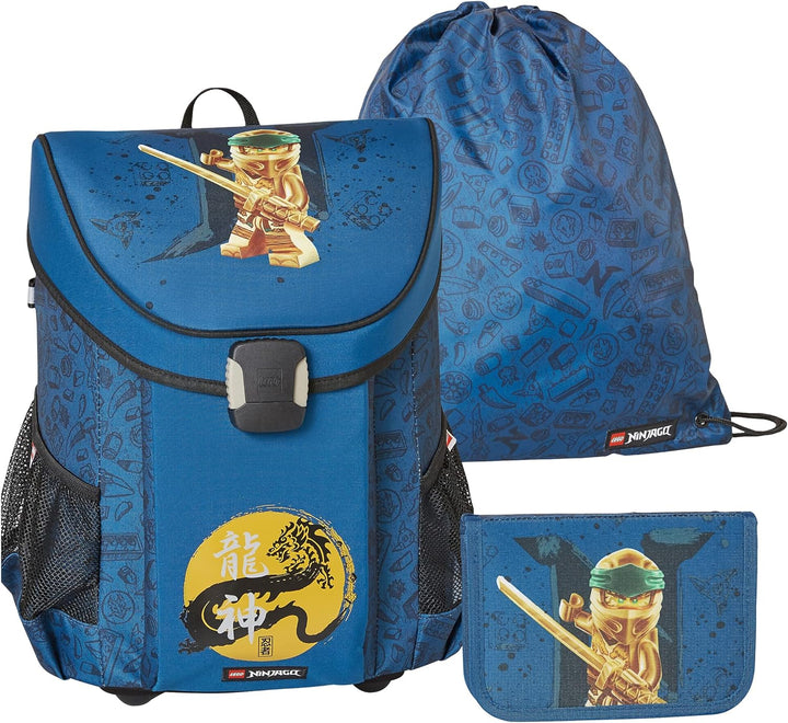 SKANDO BAGS LEGO® - Jungen Easy Schulranzenset 3tlg. - NINJAGO, 2022 - Mit Turnbeutel, Federmäppchen