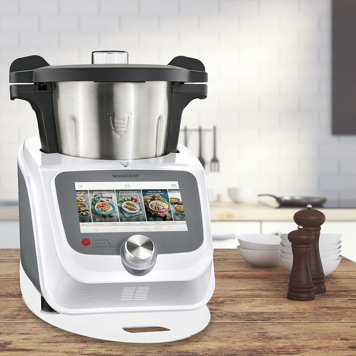 Gleitbrett aus Acryl für Monsieur Cuisine Smart | Connect und weitere Küchengeräte | weiss glänzend