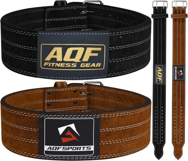 AQF Gewichthebergürtel 4" Leder Gepolsterte Kraftraining Gürtel, Lendenwirbelstütze Gürtel Mit Wildl