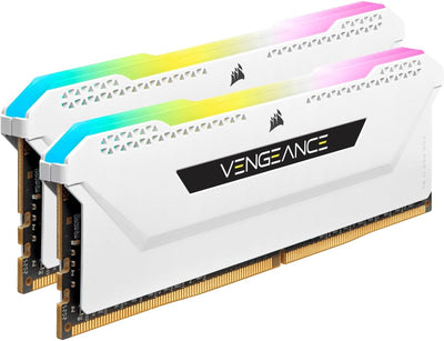 Corsair VENGEANCE RGB PRO SL 16GB (2x8GB) DDR4 3600 (PC4-28800) C18 1.35V Desktop Memory - Weiss 2 x