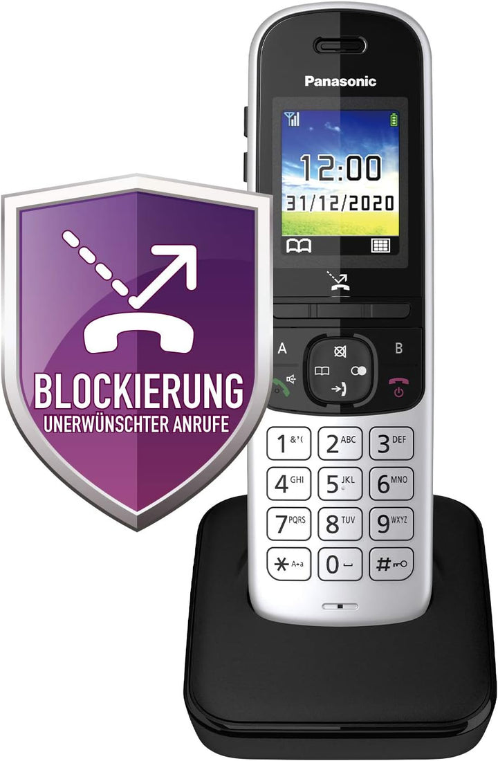 Panasonic KX-TGH710GS Schnurlostelefon ohne Anrufbeantworter (DECT Telefon, strahlungsarm, Farbdispl