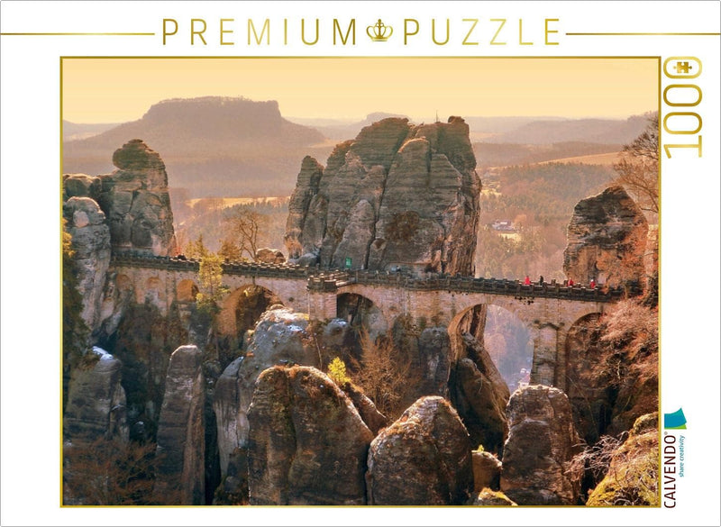 CALVENDO Puzzle Bastei, Sächsische Schweiz 1000 Teile Lege-Grösse 64 x 48 cm Foto-Puzzle Bild von Kl