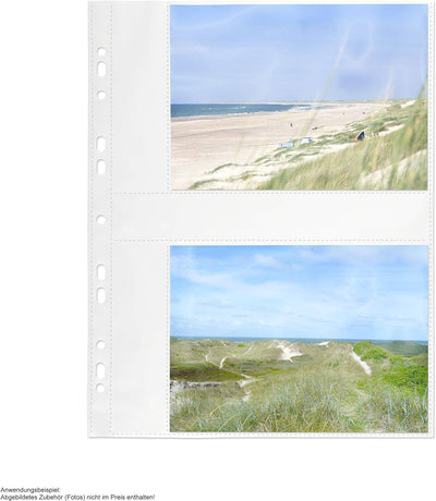 mashpaper Fotohüllen weiss 100 Stück 13x18cm Querformat für 2x2 Fotos 75644 13 x 18 cm, weiss, 100 H