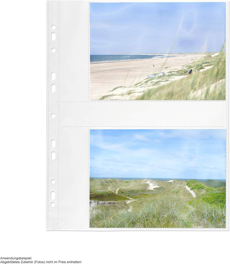 mashpaper Fotohüllen weiss 100 Stück 13x18cm Querformat für 2x2 Fotos 75644 13 x 18 cm, weiss, 100 H