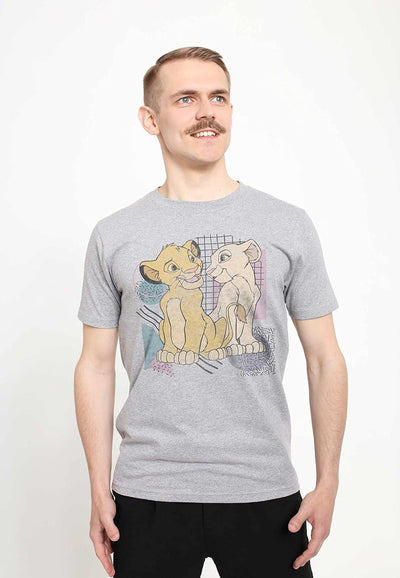 Disney Unisex The Lion King Lion King Nostalgia Organic Short Sleeve T-shirt M Melange Grey, M Melan