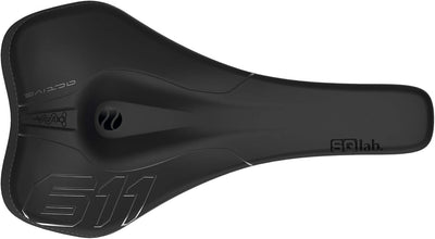 SQlab 611 Ergowave Active Carbon, MTB Tech & Trail Fahrradsattel 12 cm Schwarz, 12 cm Schwarz