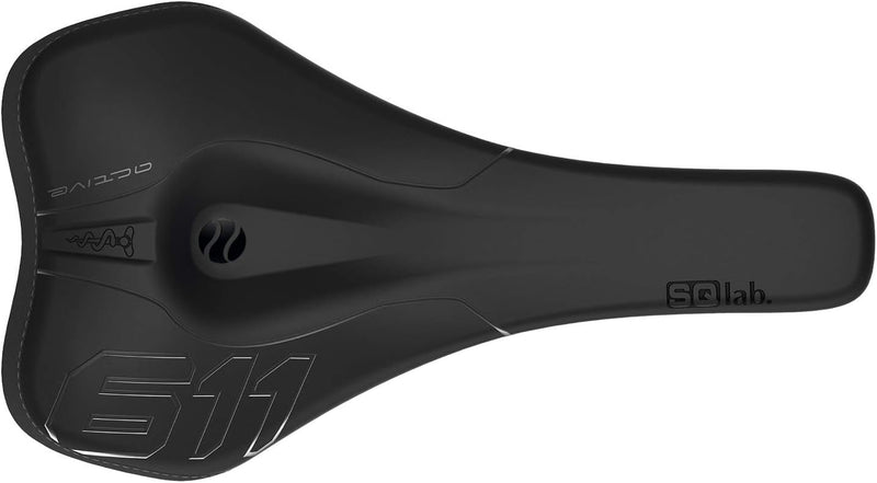 SQlab 611 Ergowave Active Carbon, MTB Tech & Trail Fahrradsattel 12 cm Schwarz, 12 cm Schwarz