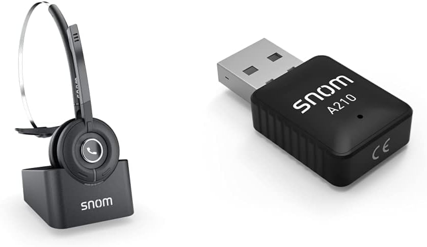 Snom A190 DECT-Headset, HD-Sound, Rauschunterdrückung, Standalone-Telefon oder Paired Mode to Phone