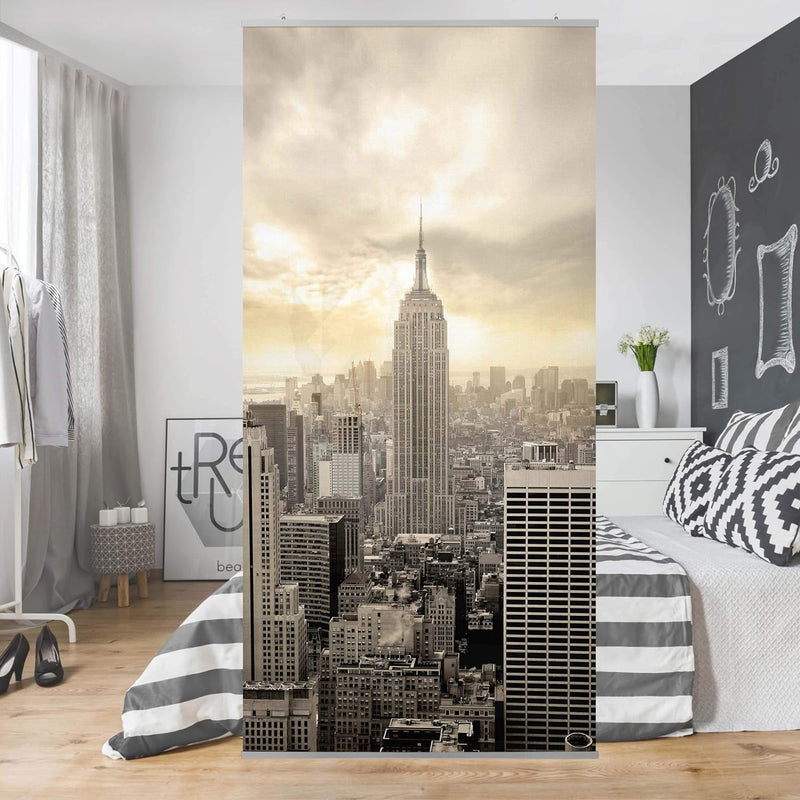 Bilderwelten Raumteiler Manhattan Dawn 250x120cm inkl. transparenter Halterung 250x120cm incl. trans