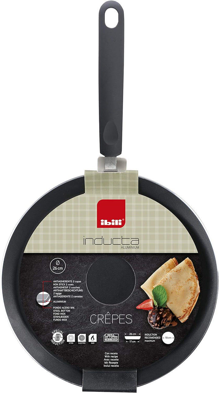 Ibili 411326 Inducta Crêpespfanne, Durchmesser 26 cm 180 x 202 x cm, 180 x 202 x cm