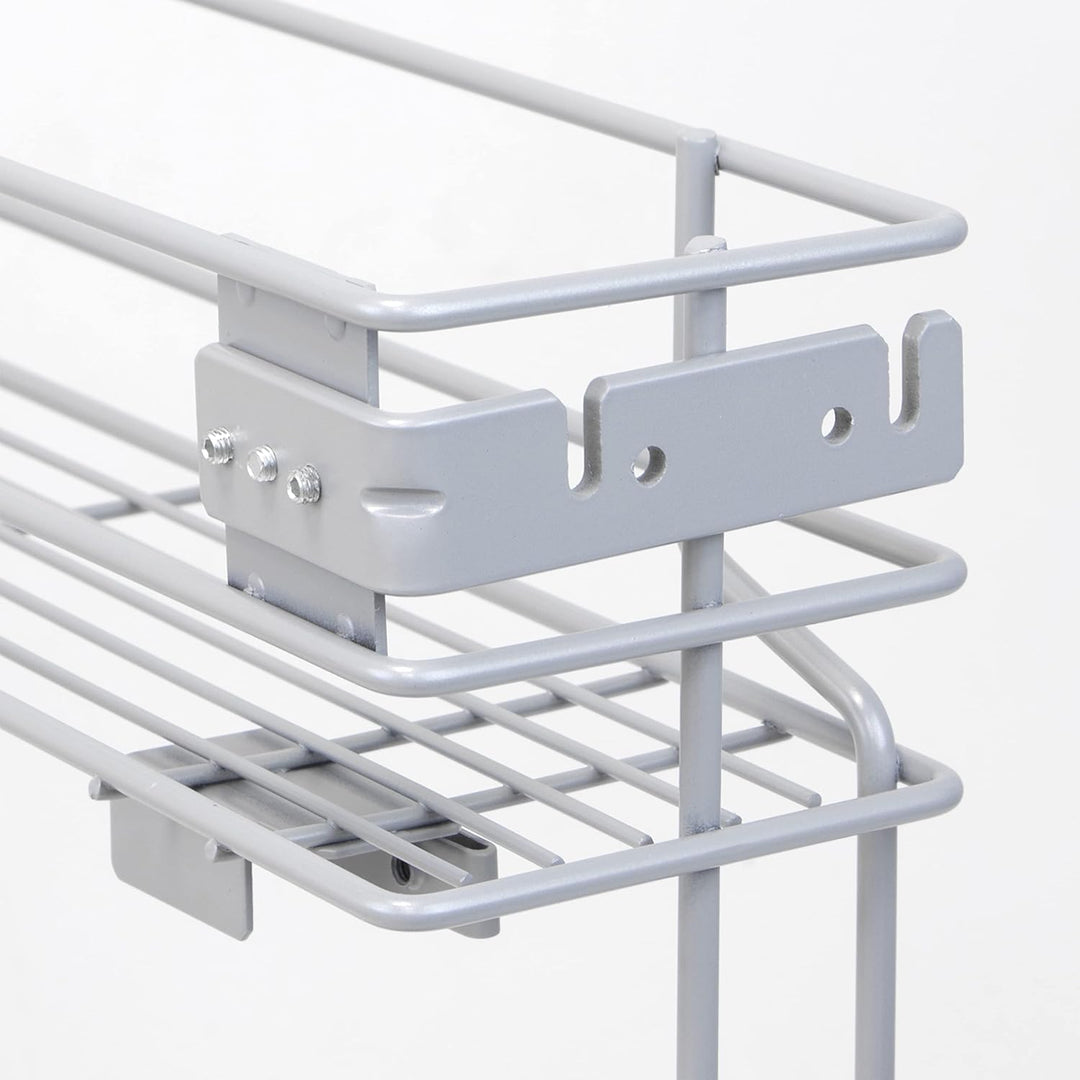 Emuca - Flaschenregal seitlich ausziehbar Supra mit sanftem Schliessen, Modul 150mm, Grau metallic,