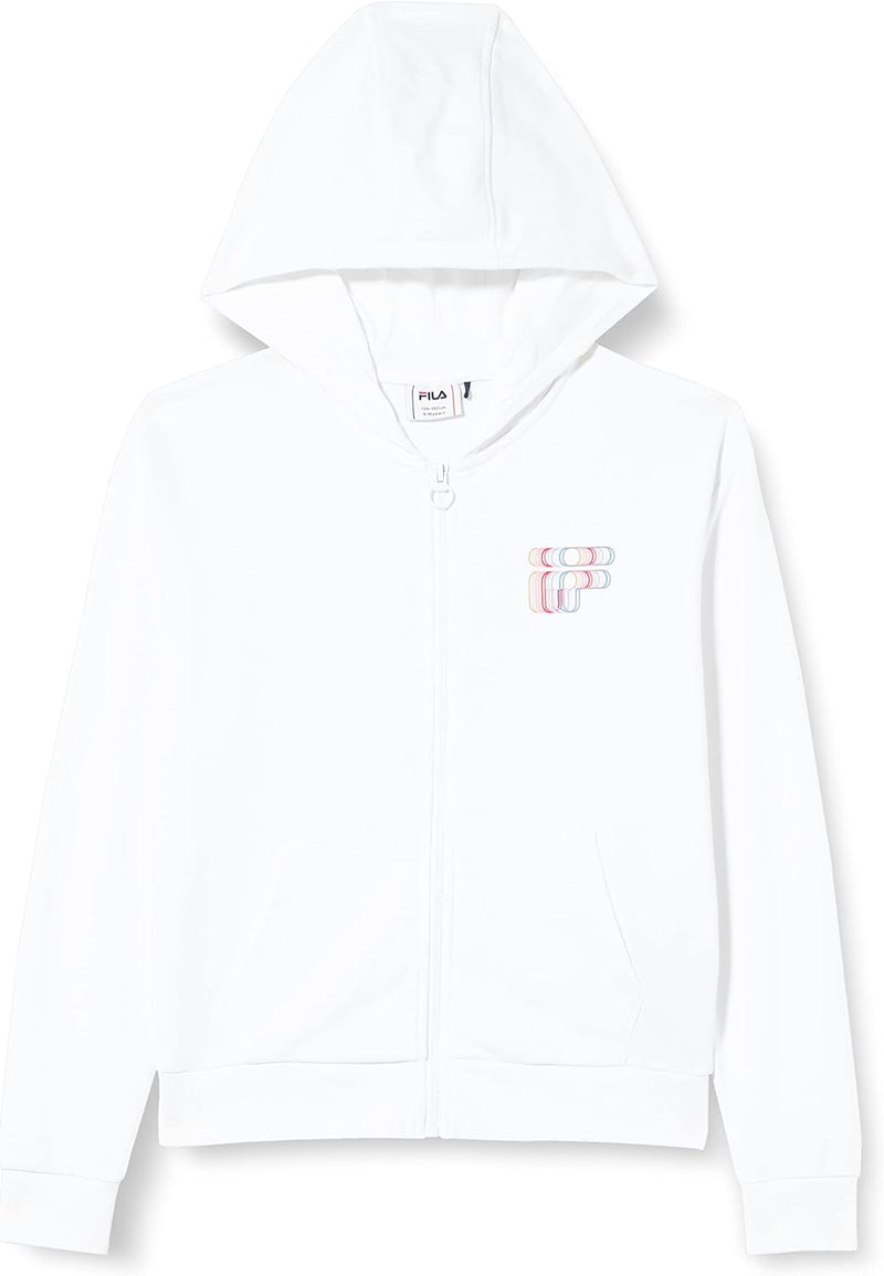 FILA Mädchen Stralen Graphic Logo Hooded Sweat Kapuzenjacke 158-164 Bright White, 158-164 Bright Whi