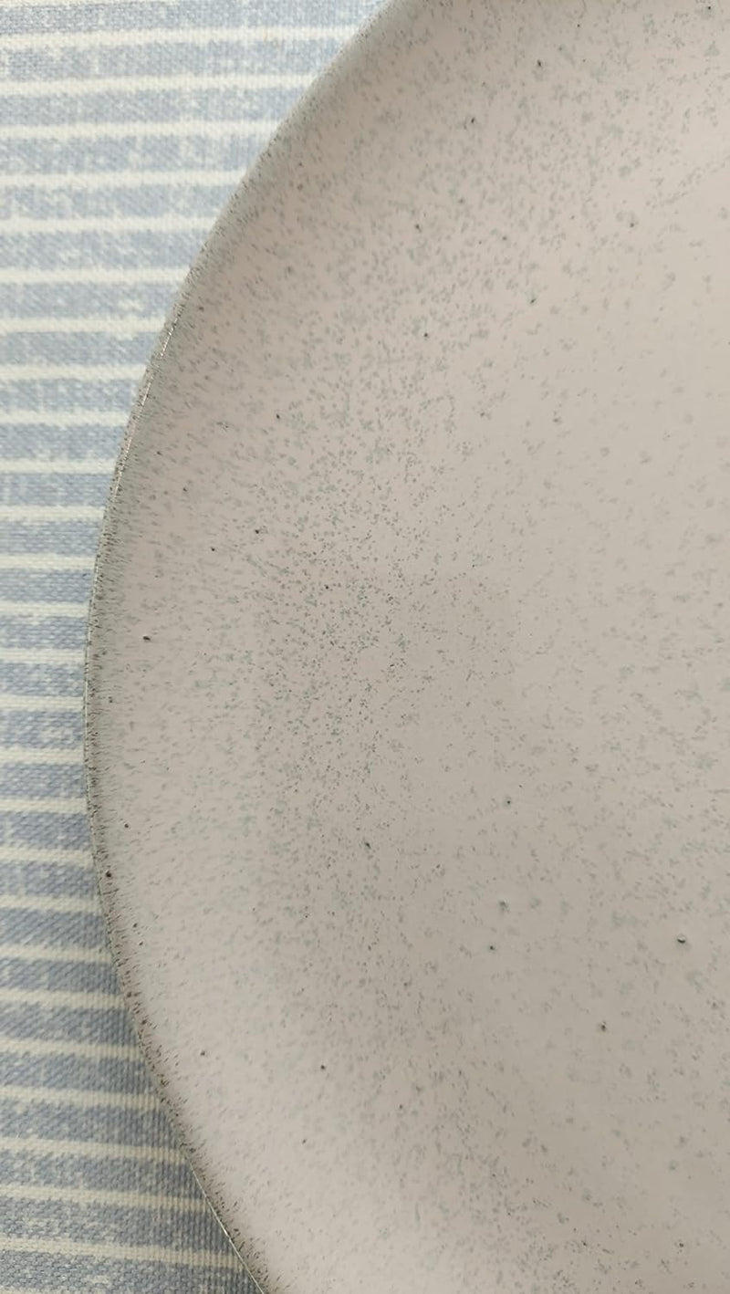 PintoCer - 2 x grosse flache Teller aus Steingut, 29 cm, Essteller für Spülmaschine und Mikrowelle