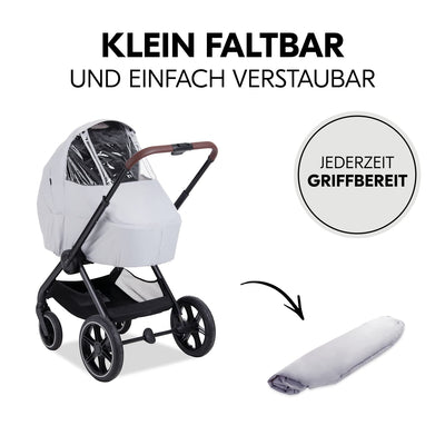 Hauck Regenschutz für Babywanne und Buggy Walk N Care, Einfach Zugängliches Sichtfenster, Universell