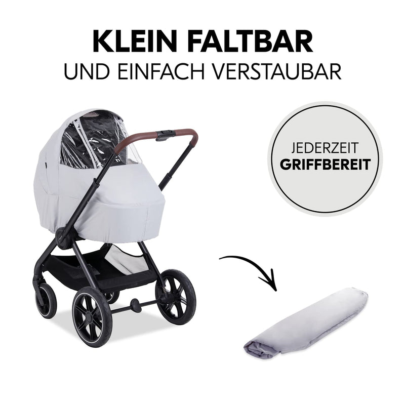 Hauck Regenschutz für Babywanne und Buggy Walk N Care, Einfach Zugängliches Sichtfenster, Universell