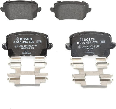 Bosch BP1252 Bremsbeläge - Hinterachse - ECE-R90 Zertifizierung - vier Bremsbeläge pro Set