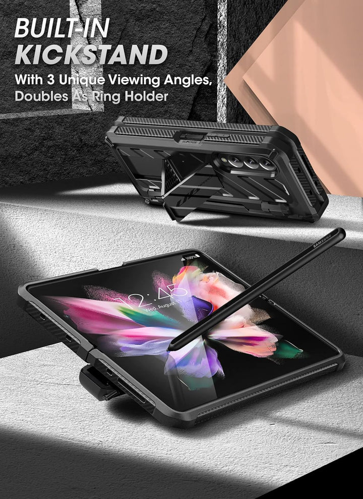 SupCase Hülle für Samsung Galaxy Z Fold 3 5G (2021), Stossfest Handyhülle Bumper Case Robust Schutzh