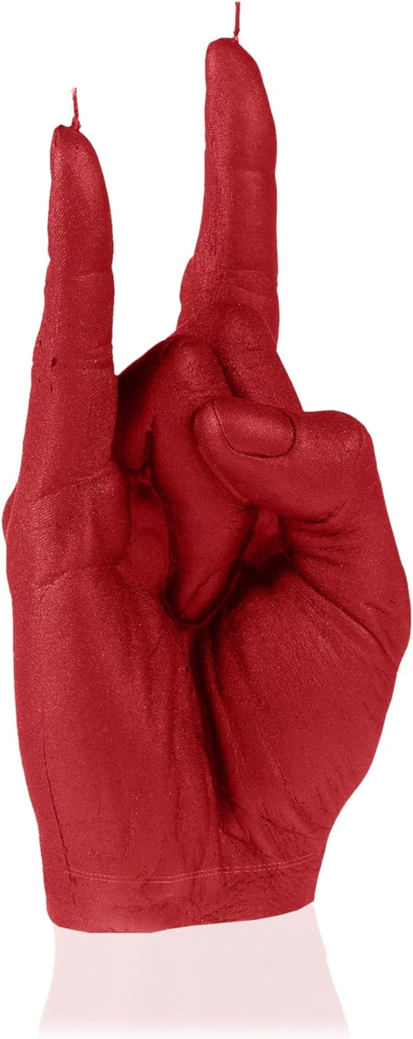 Candellana Hand RCK Kerze - Hand Figur - Coole Deko - Gothic Deko - Grunge Deko Kerze - Heavy Metal